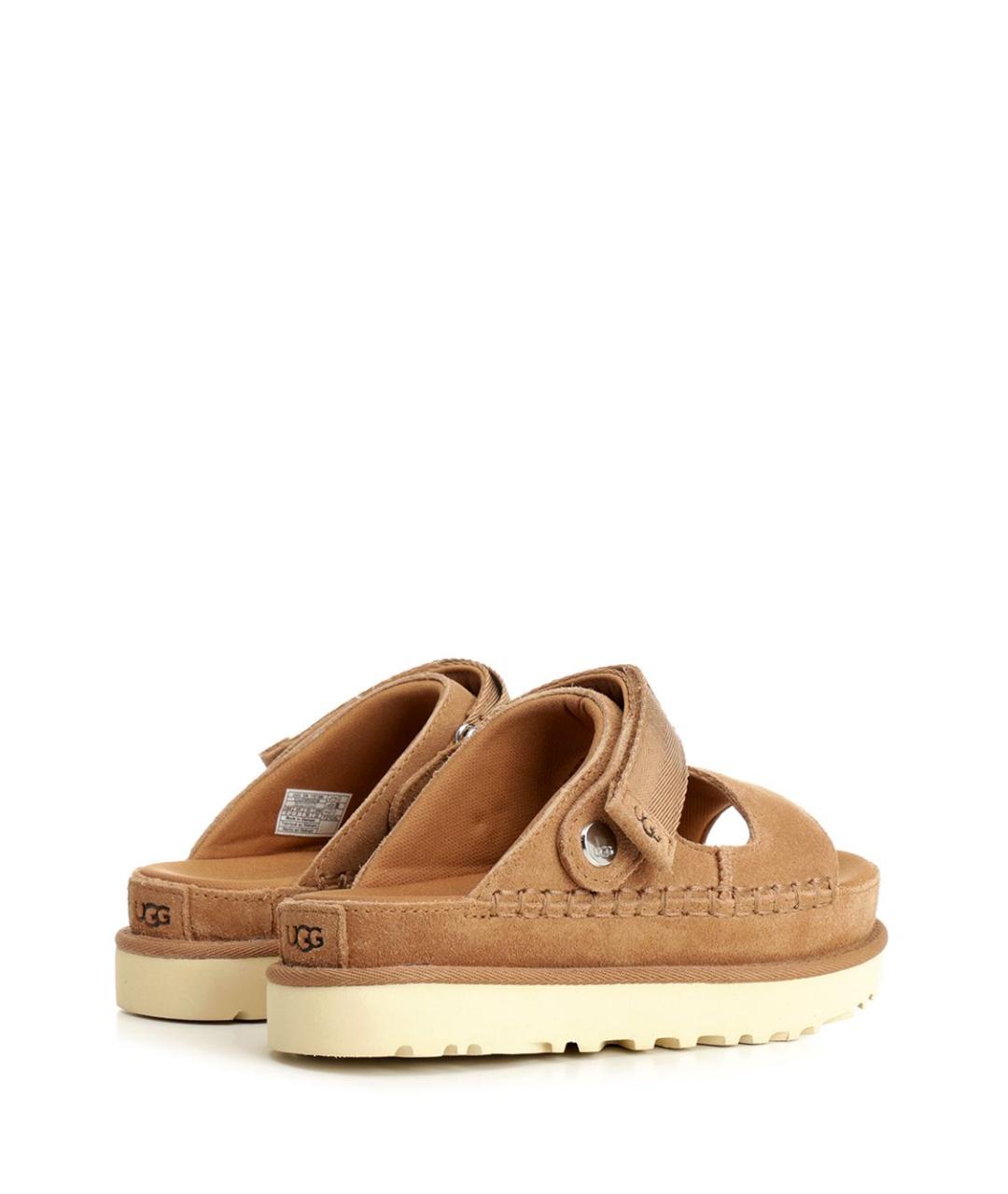 UGG AUSTRALIA Коричневые замшевые сандалии, фото 3