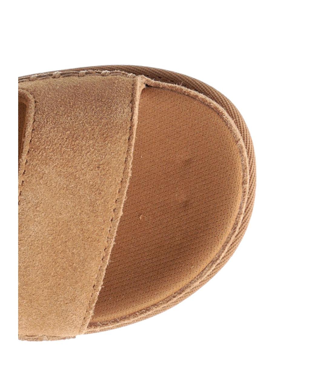 UGG AUSTRALIA Коричневые замшевые сандалии, фото 4