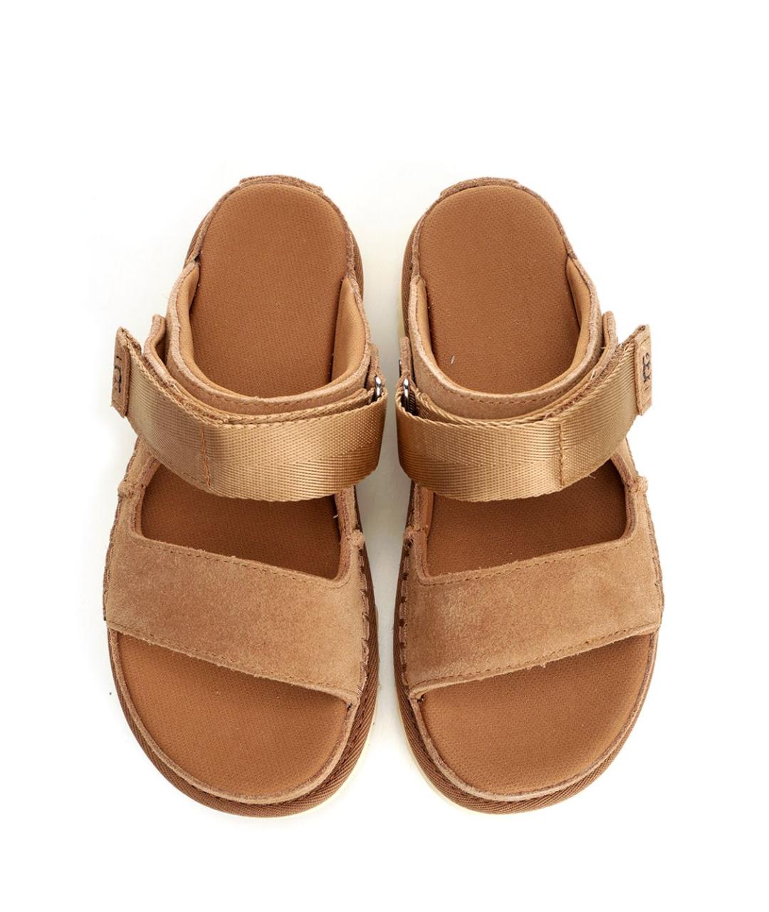 UGG AUSTRALIA Коричневые замшевые сандалии, фото 5