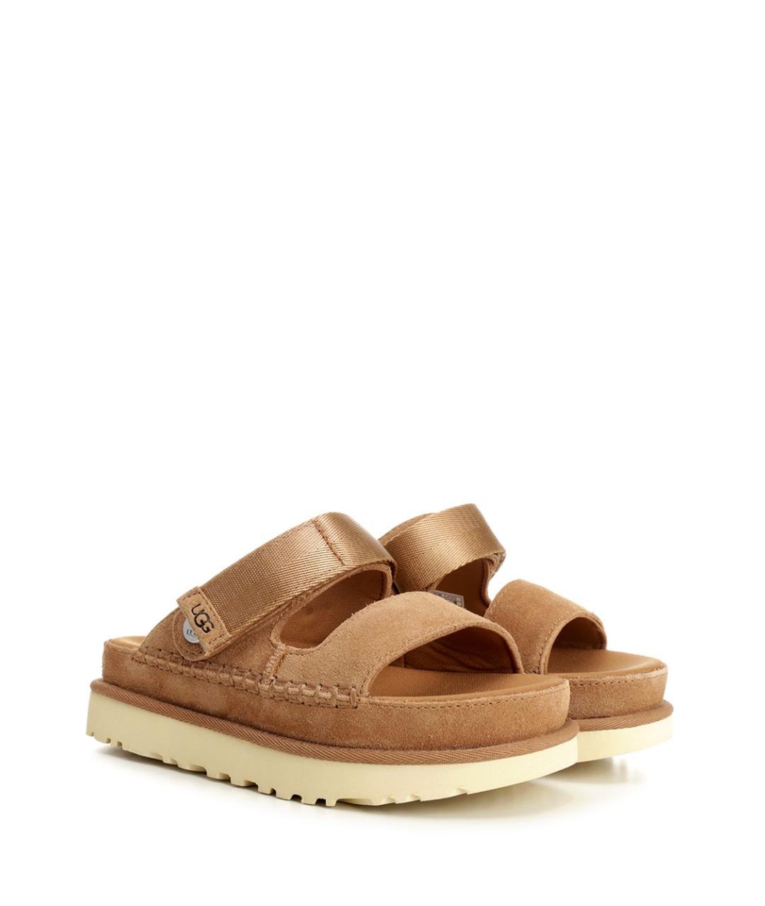 UGG AUSTRALIA Коричневые замшевые сандалии, фото 2