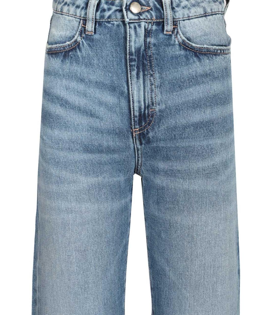 ICON DENIM Голубые хлопковые прямые джинсы, фото 4
