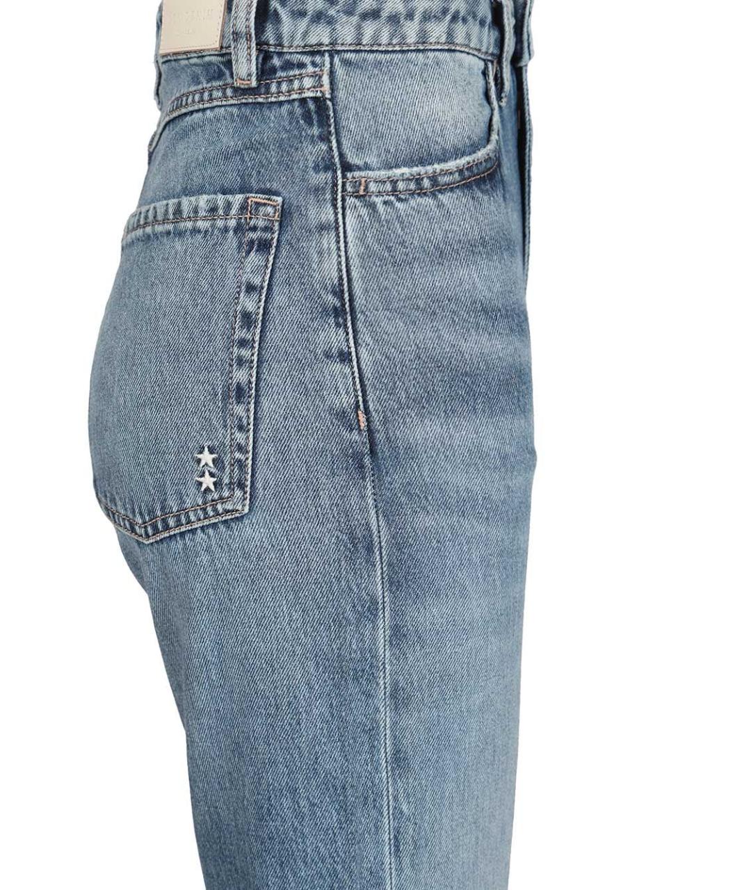 ICON DENIM Голубые хлопковые прямые джинсы, фото 3