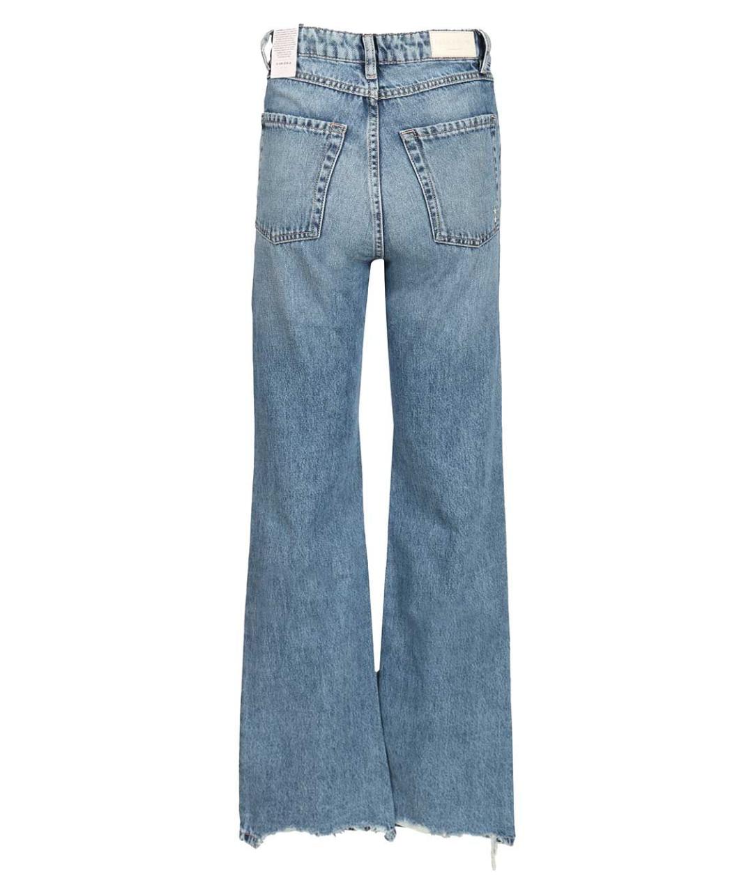 ICON DENIM Голубые хлопковые прямые джинсы, фото 2