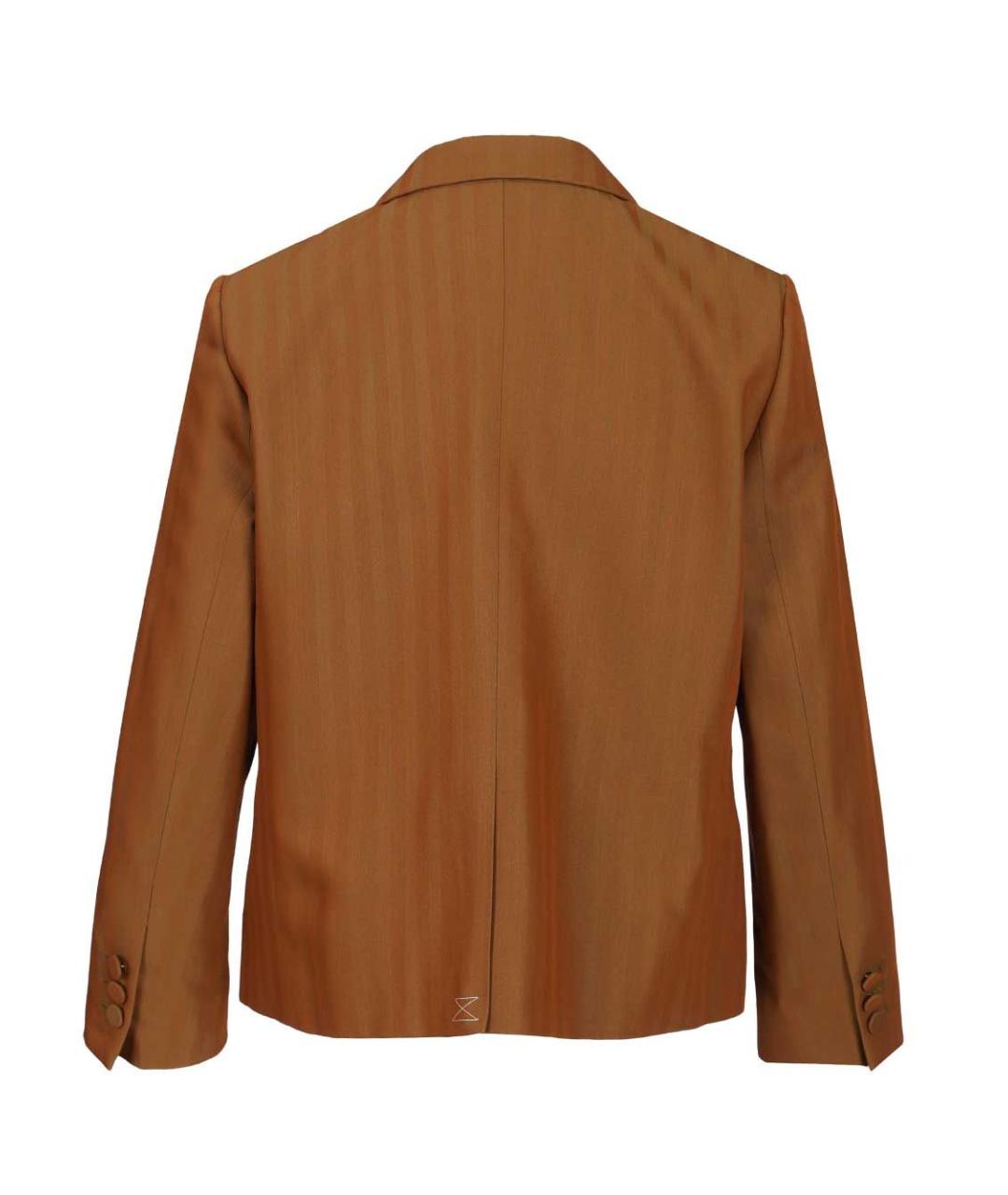 DRIES VAN NOTEN Коричневый шерстяной жакет/пиджак, фото 2