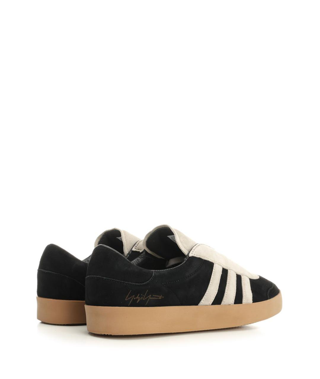ADIDAS Черные кожаные кроссовки, фото 2