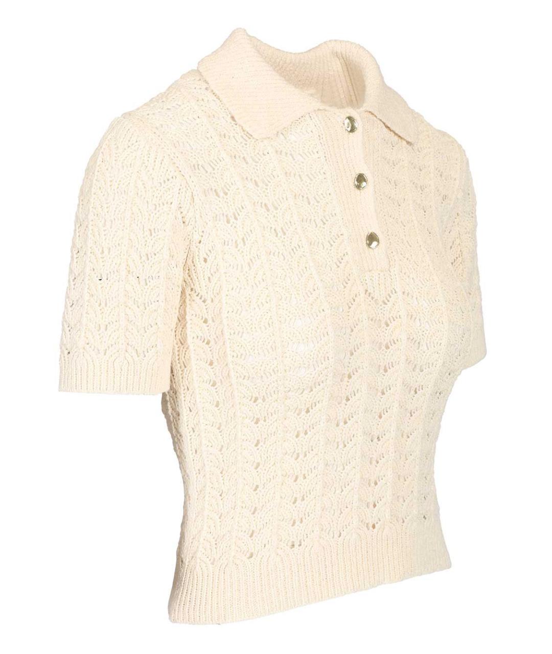 FORTE FORTE Бежевая хлопковая футболка, фото 3