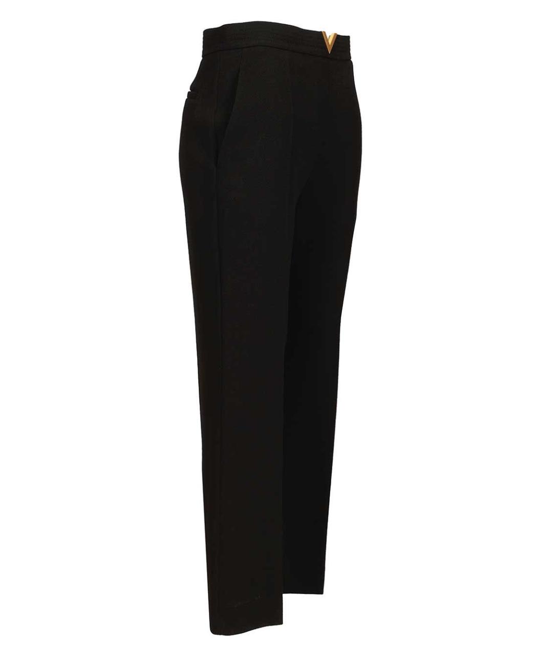 VALENTINO Черные шерстяные прямые брюки, фото 3