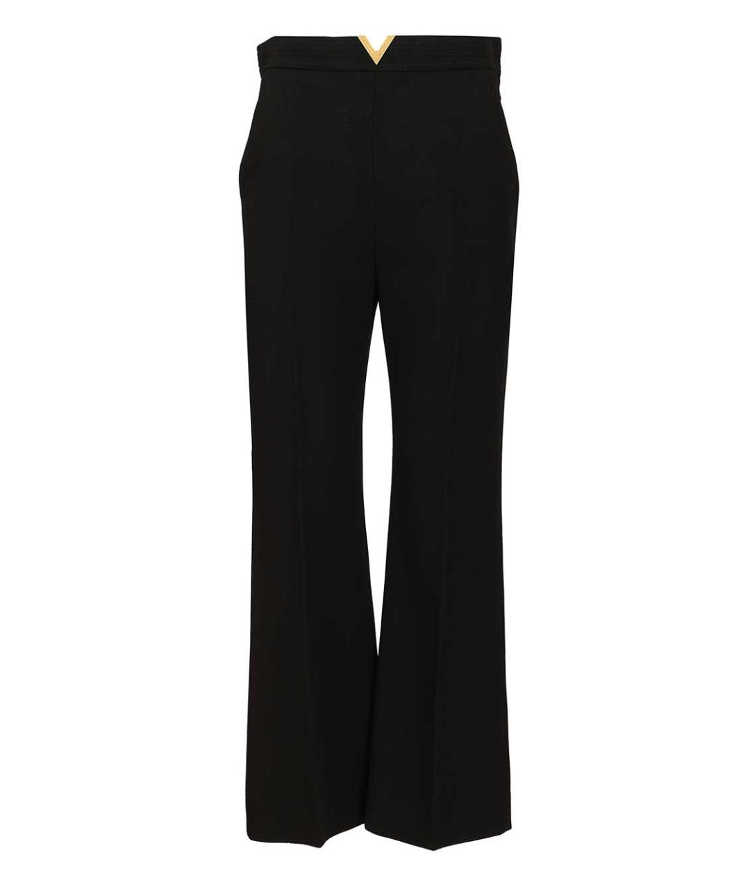 VALENTINO Черные шерстяные прямые брюки, фото 1