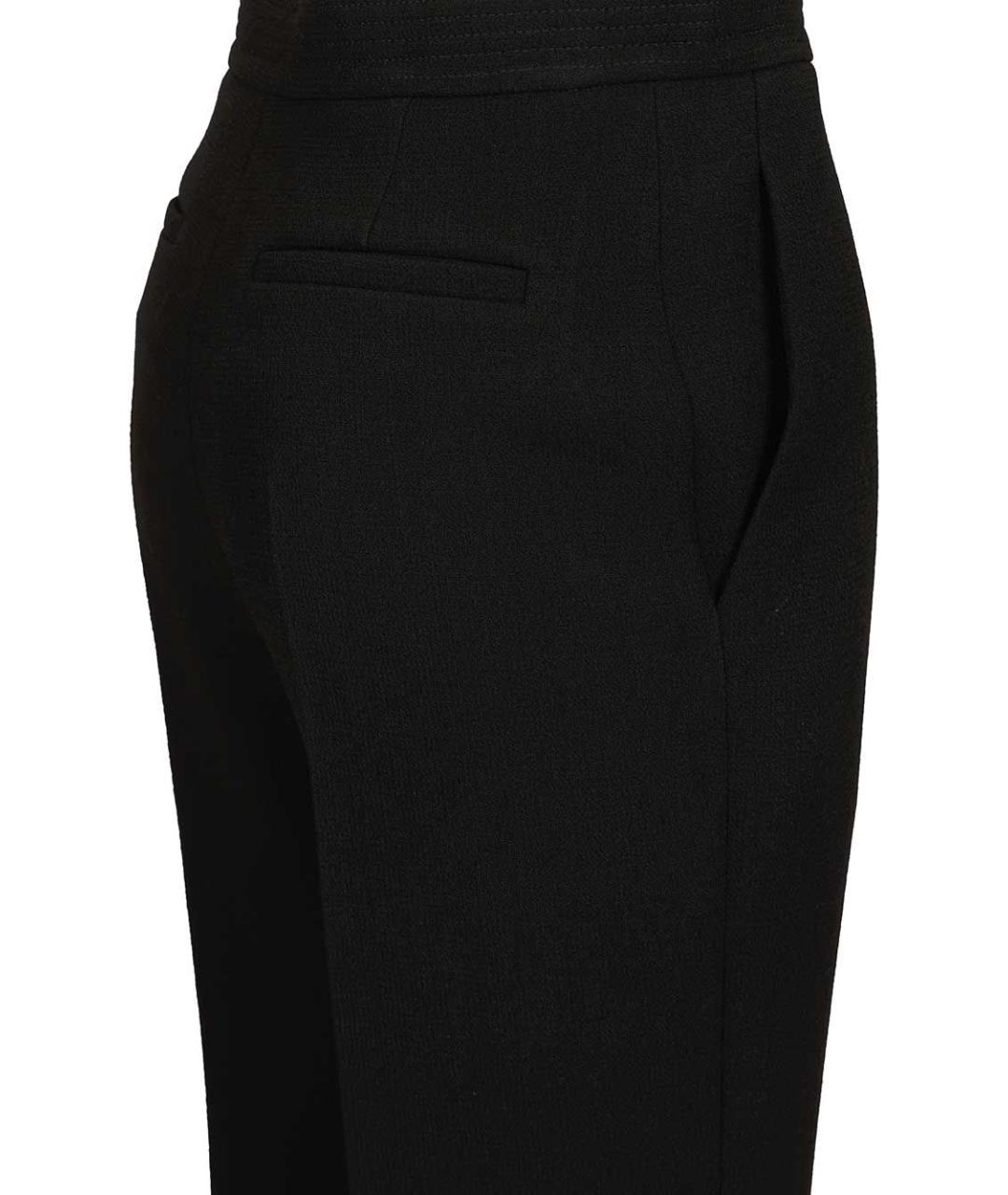 VALENTINO Черные шерстяные прямые брюки, фото 5