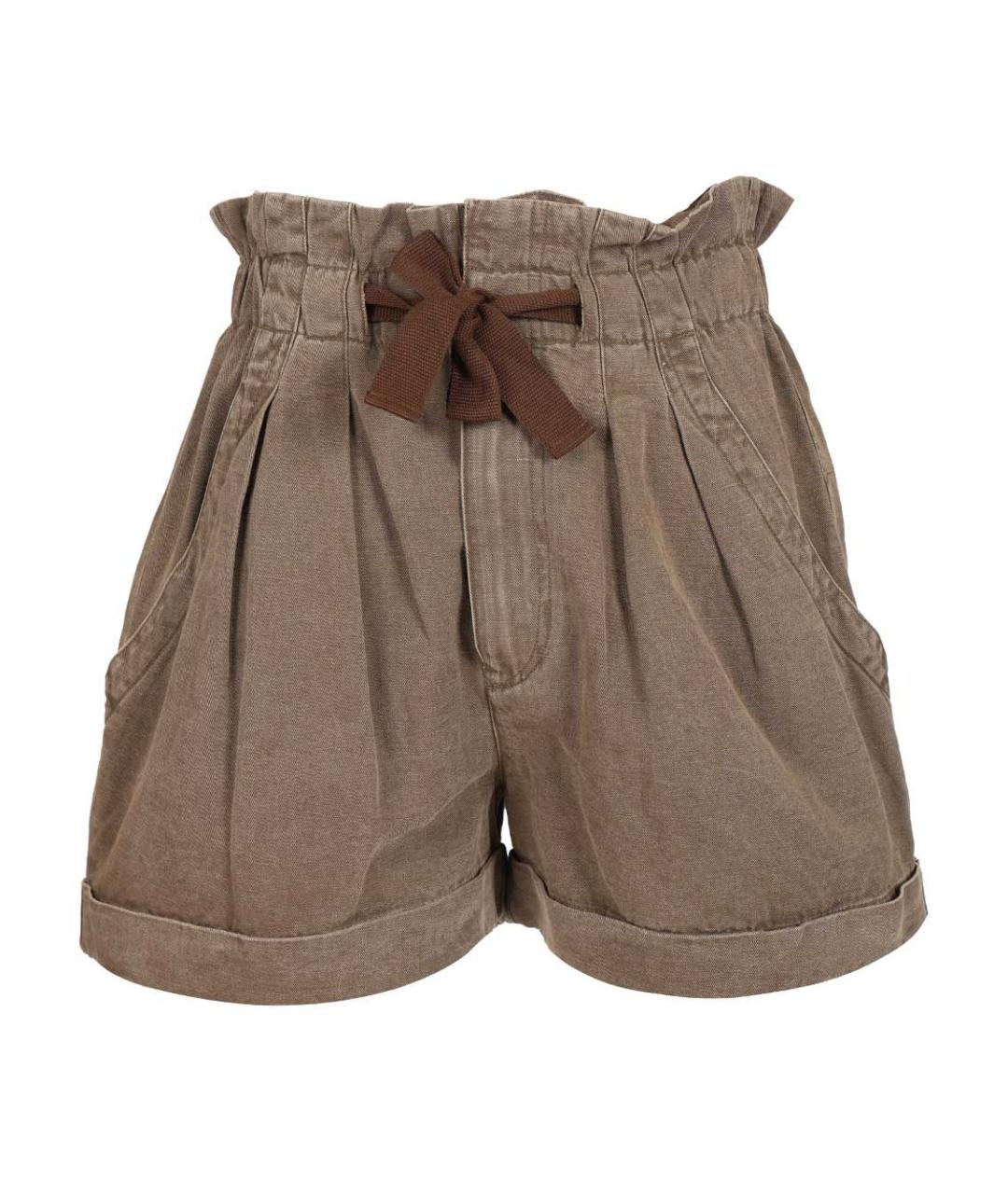 ISABEL MARANT ETOILE Коричневые хлопковые шорты, фото 1
