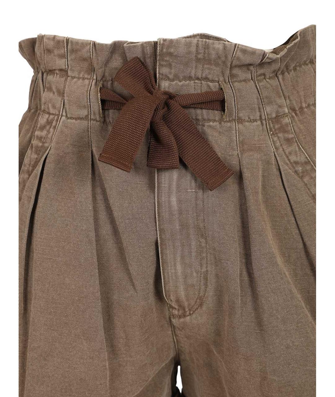 ISABEL MARANT ETOILE Коричневые хлопковые шорты, фото 4