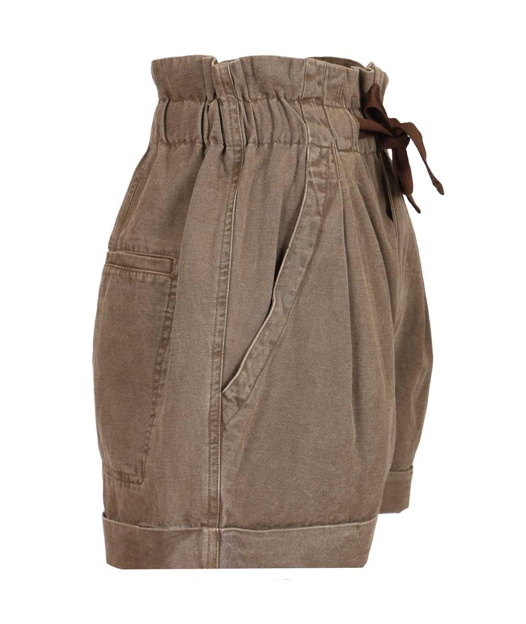 ISABEL MARANT ETOILE Коричневые хлопковые шорты, фото 3