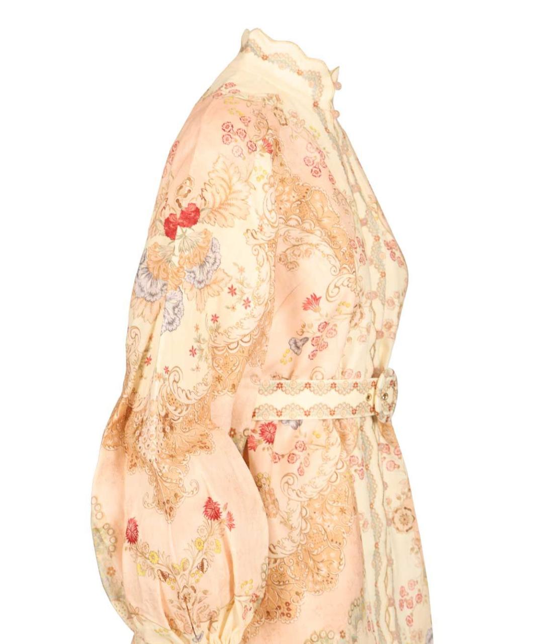 ZIMMERMANN Розовое льняное повседневное платье, фото 3