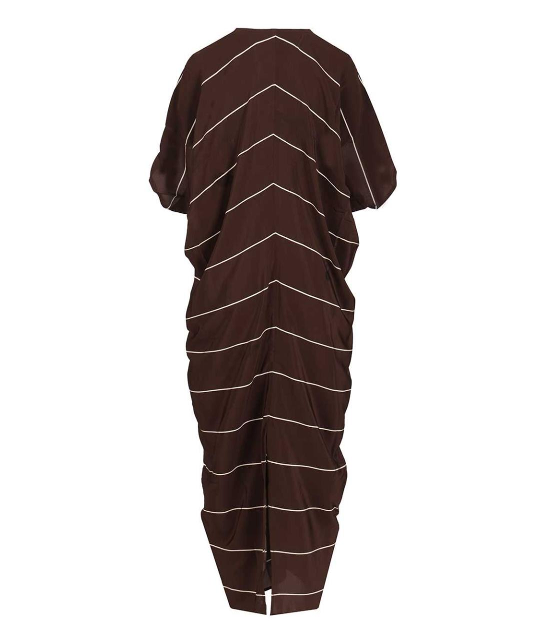 BONDI BORN Коричневая шелковая туника, фото 2