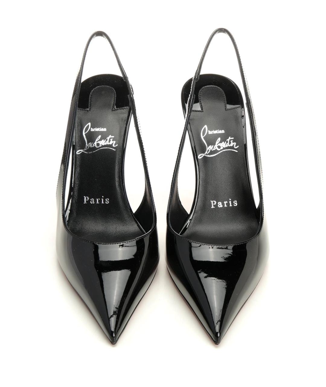 CHRISTIAN LOUBOUTIN Черные туфли из лакированной кожи, фото 5