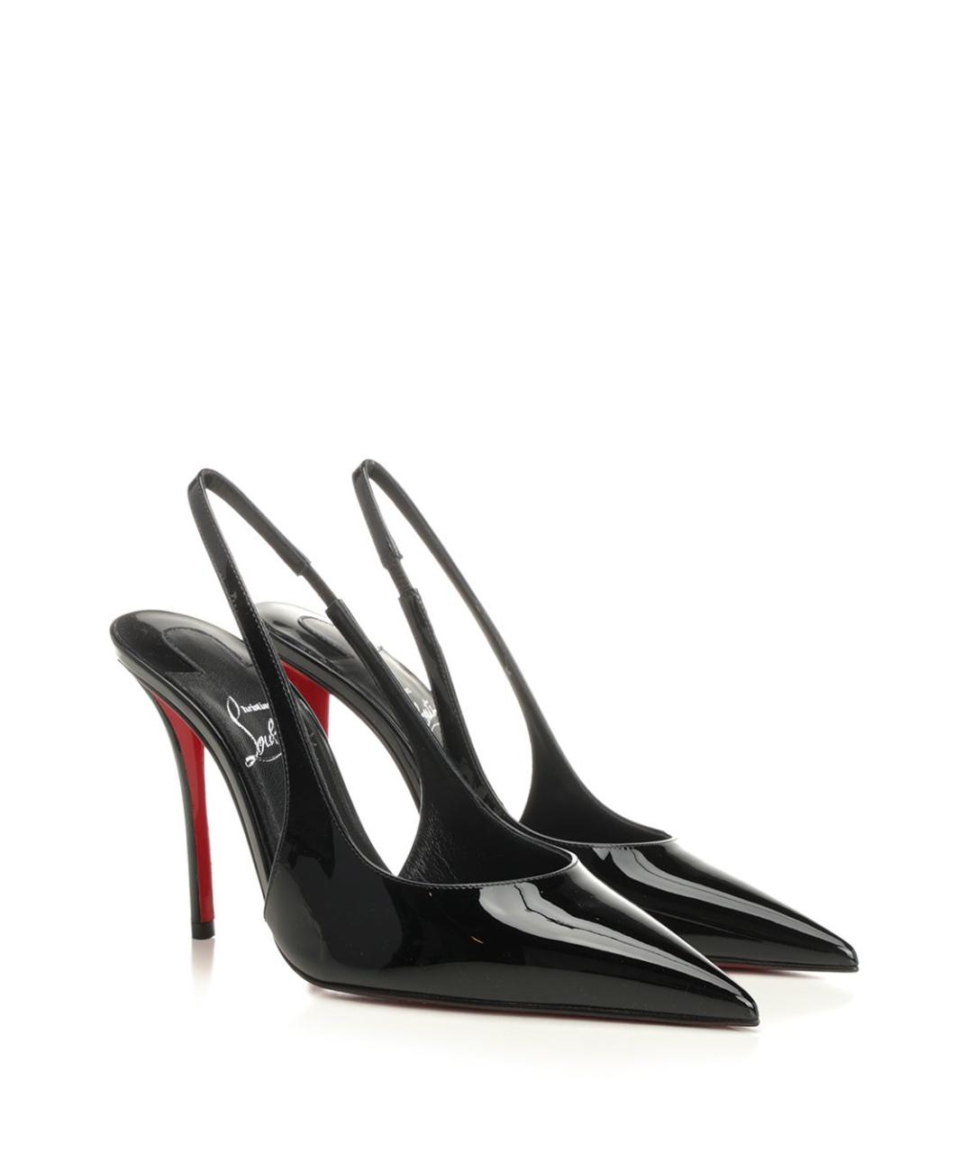 CHRISTIAN LOUBOUTIN Черные туфли из лакированной кожи, фото 4