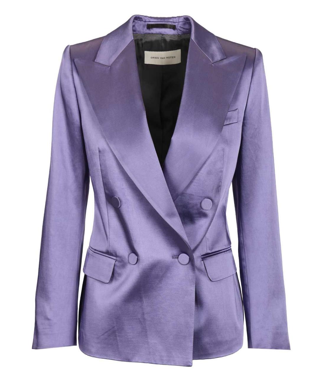 DRIES VAN NOTEN Фиолетовый хлопковый жакет/пиджак, фото 1