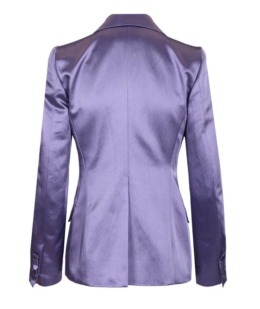 DRIES VAN NOTEN Фиолетовый хлопковый жакет/пиджак, фото 2