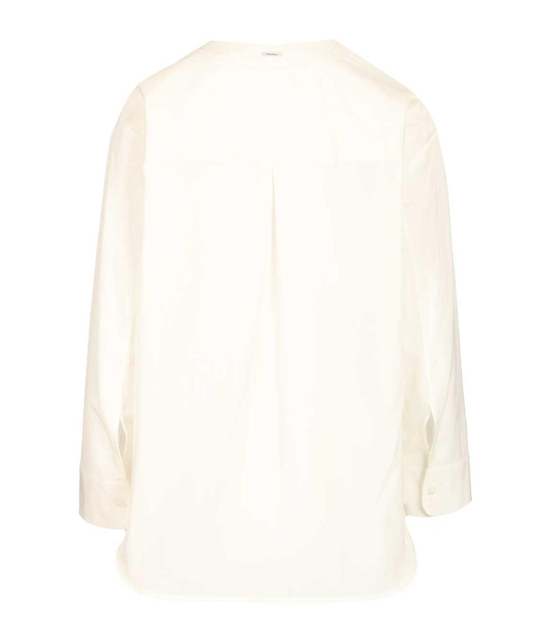 'S MAX MARA Белая хлопковая рубашка, фото 2
