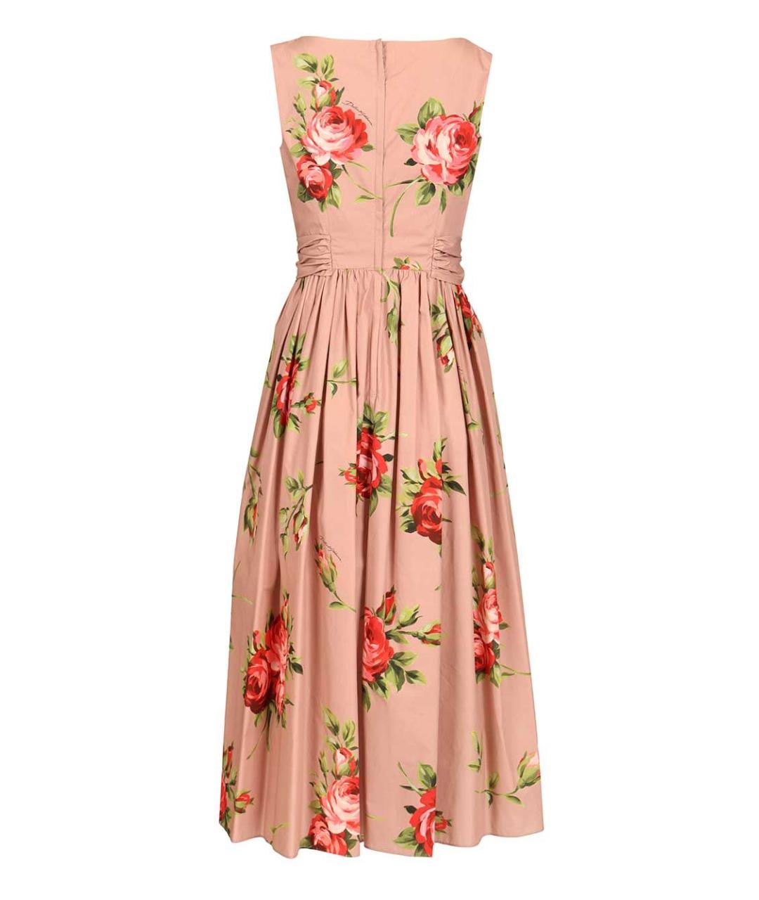 DOLCE&GABBANA Розовое хлопковое повседневное платье, фото 2