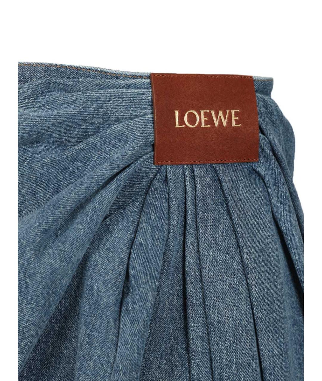 LOEWE Синие хлопковые прямые джинсы, фото 5