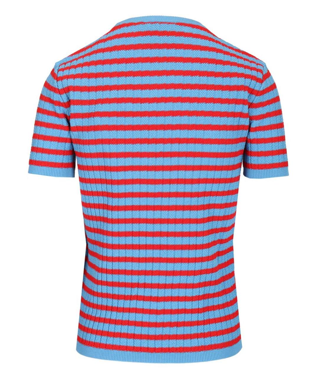 VALENTINO Синяя хлопковая футболка, фото 2