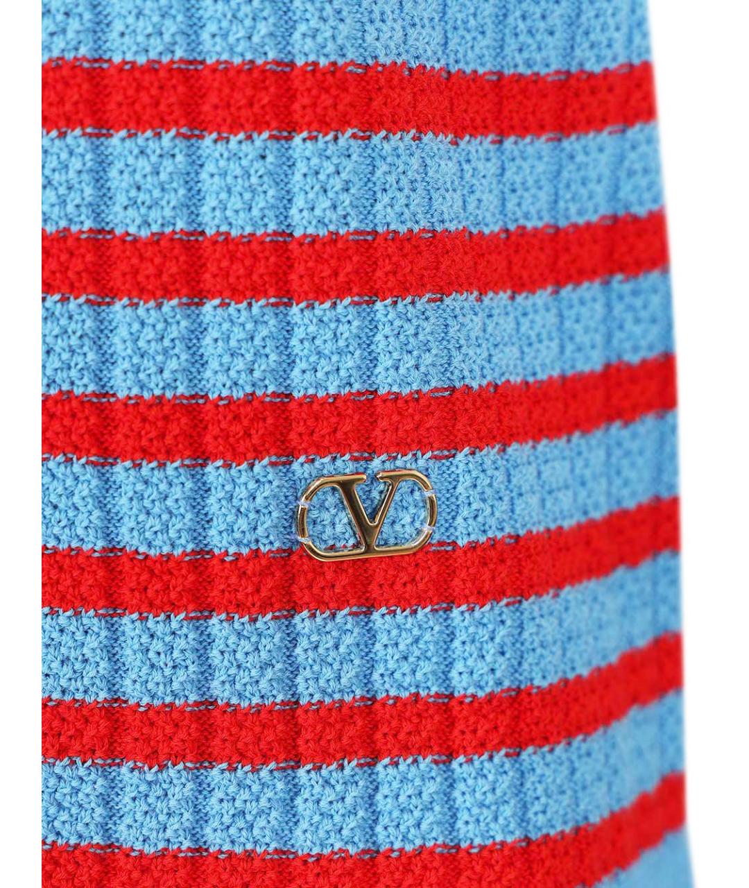 VALENTINO Синяя хлопковая футболка, фото 3