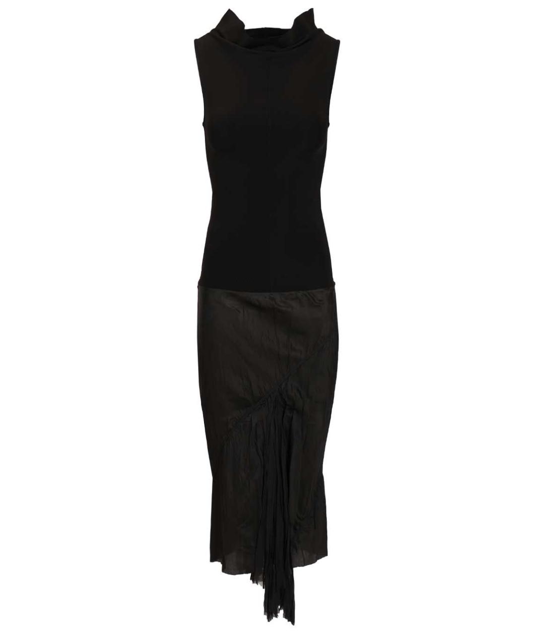 RICK OWENS Черное вискозное вечернее платье, фото 1