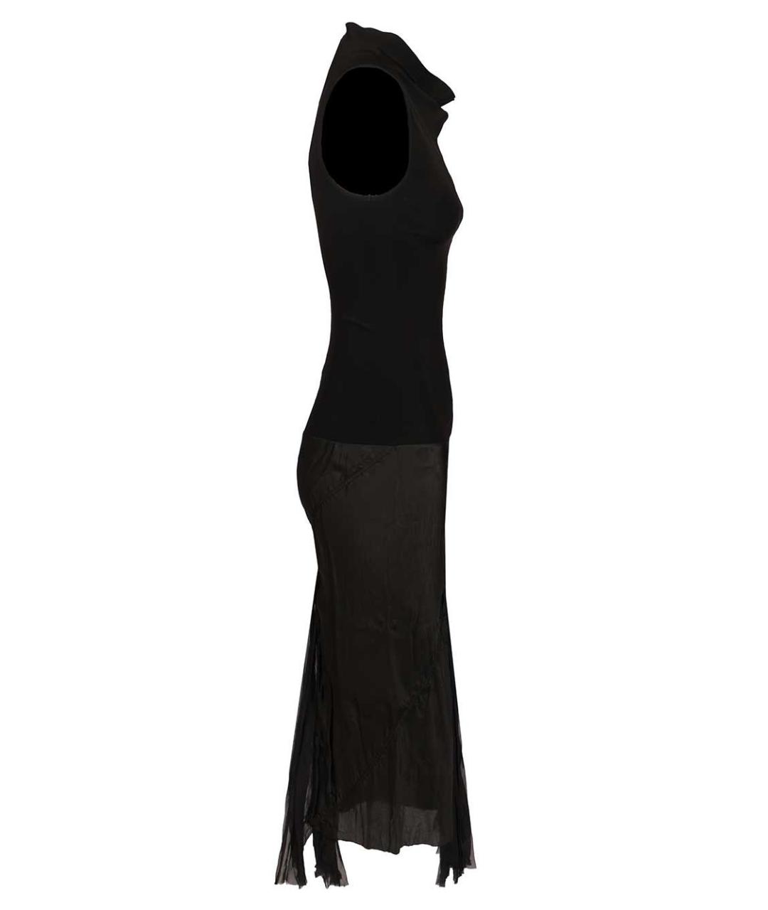 RICK OWENS Черное вискозное вечернее платье, фото 3