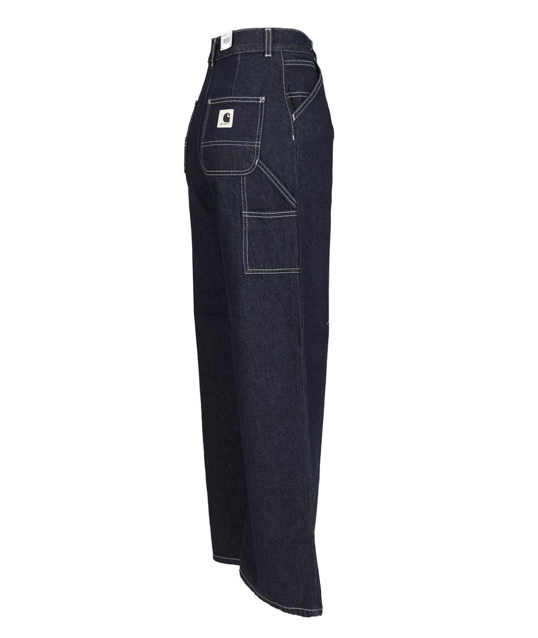 CARHARTT WIP Темно-синие хлопковые прямые джинсы, фото 3