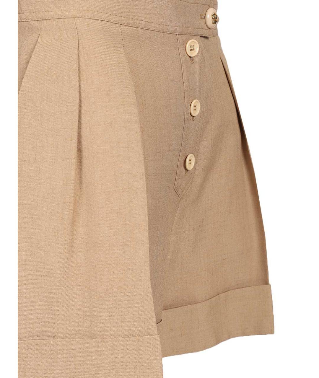 VALENTINO Бежевые вискозные шорты, фото 5