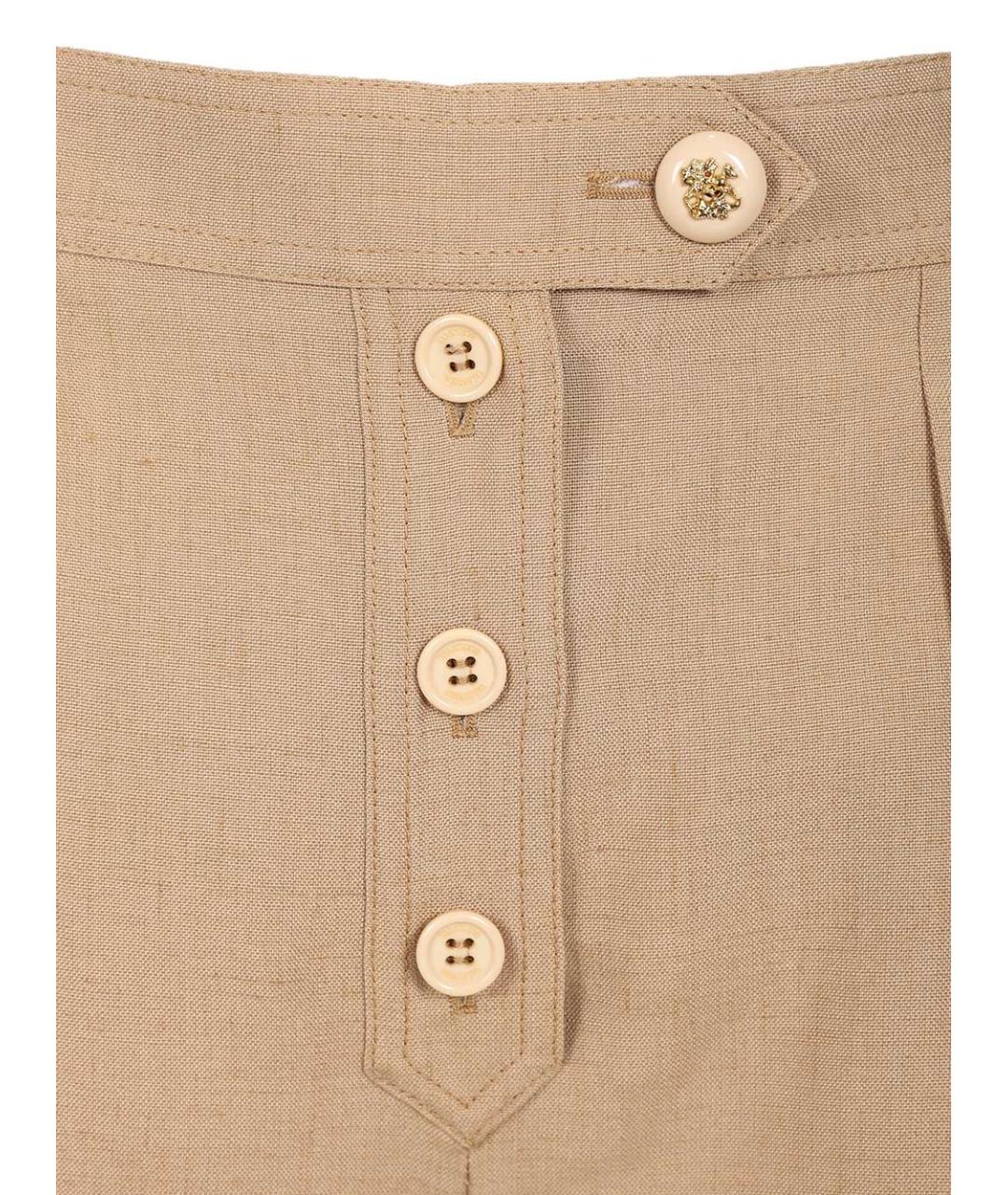 VALENTINO Бежевые вискозные шорты, фото 4