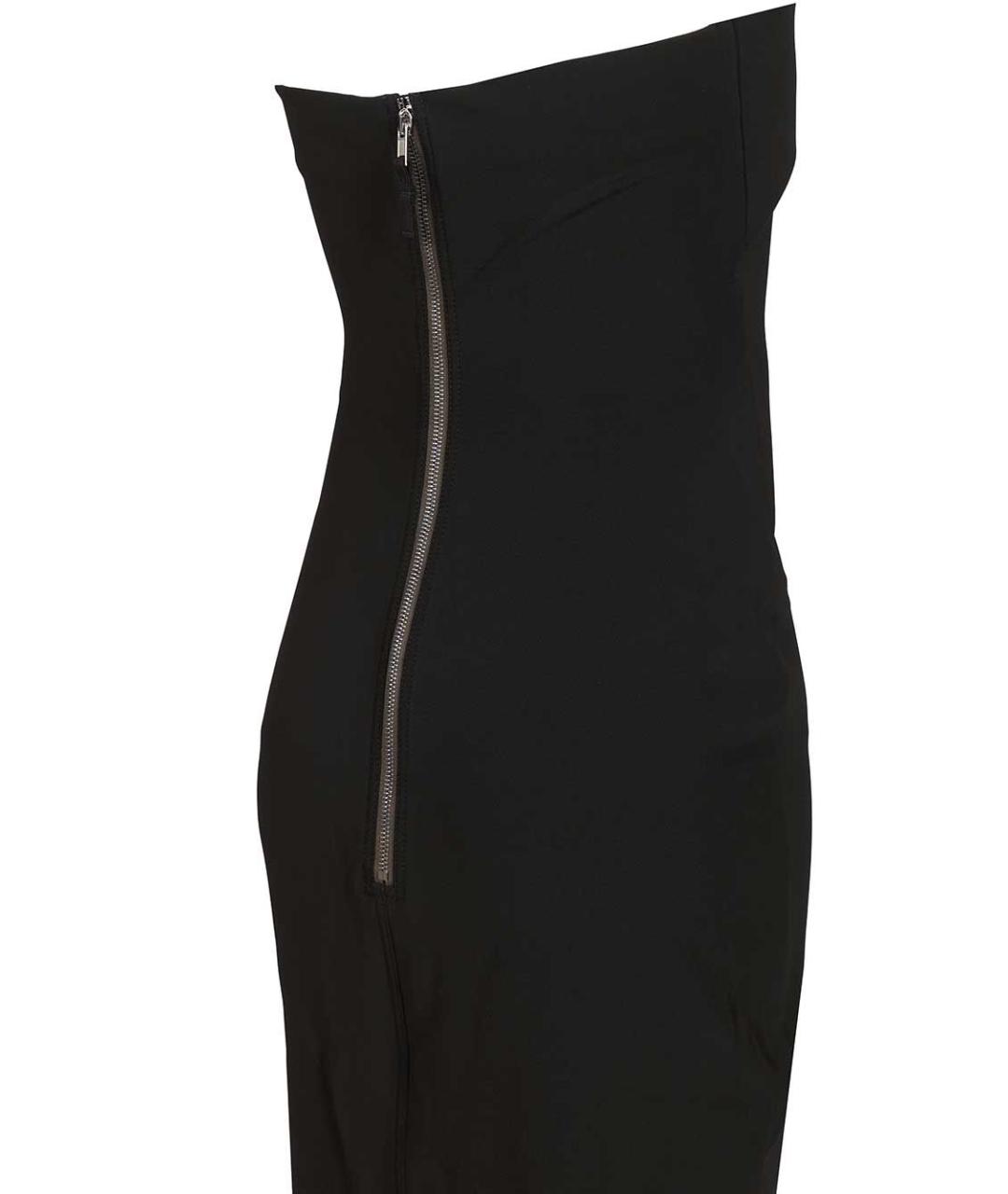 RICK OWENS Черное вискозное вечернее платье, фото 5