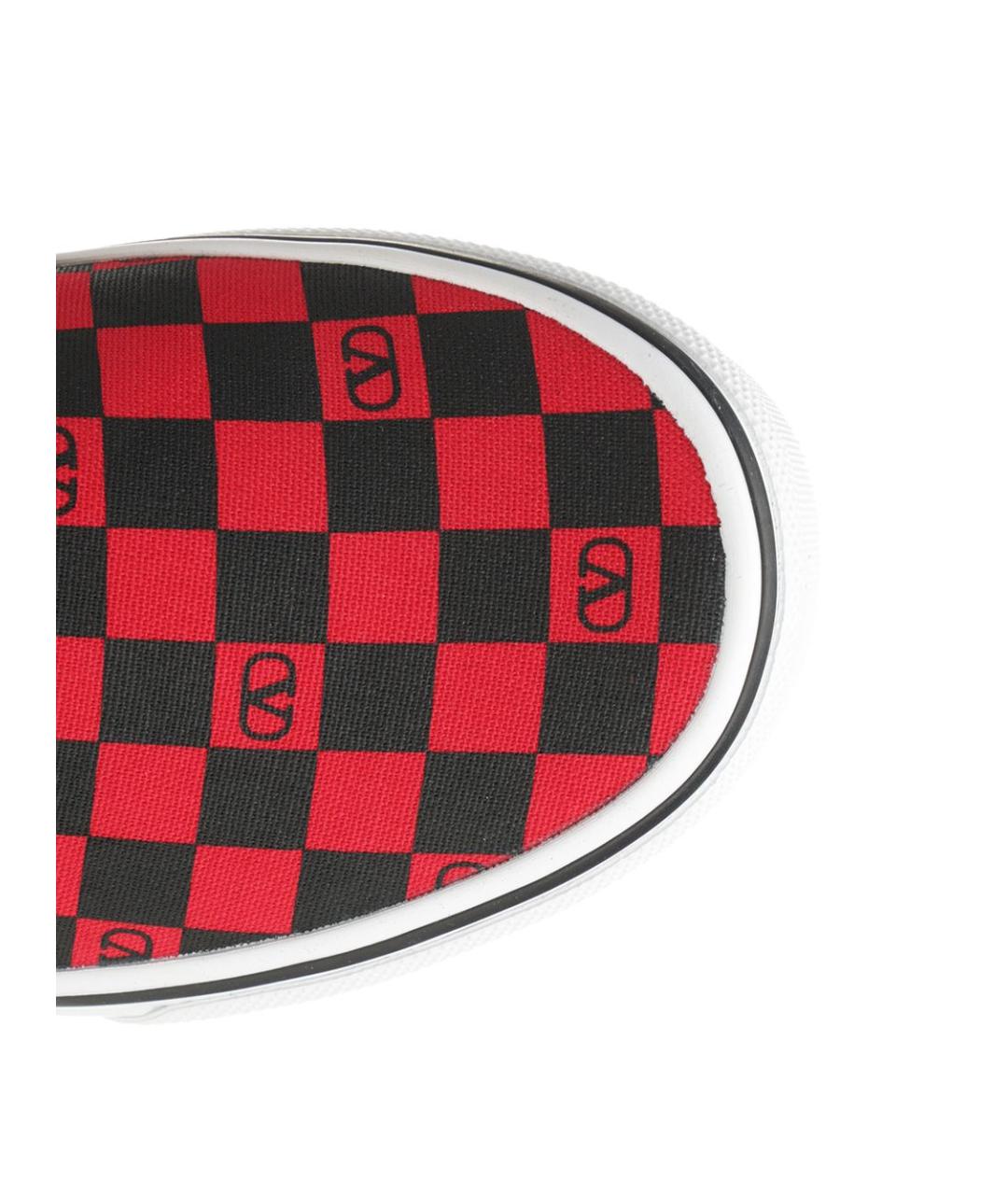 VALENTINO Красные текстильные слипоны, фото 4