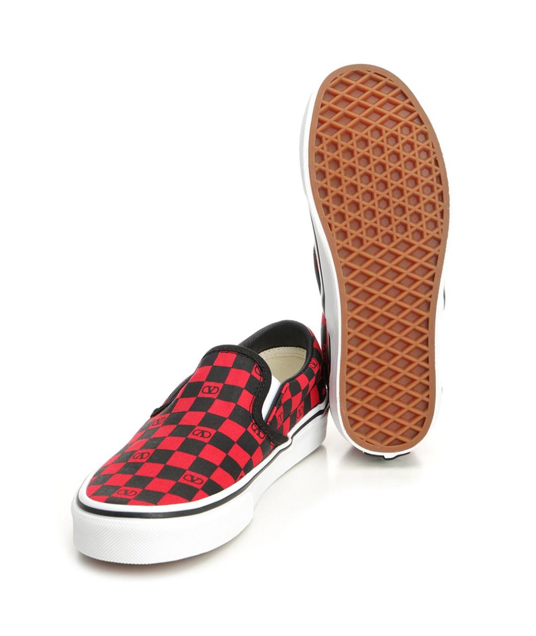 VALENTINO Красные текстильные слипоны, фото 5