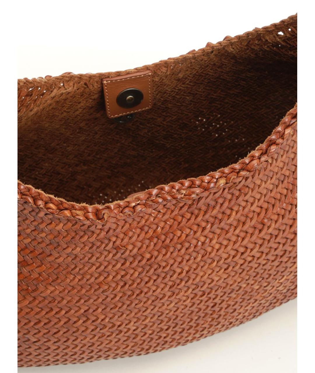 Dragon Diffusion Коричневая кожаная сумка через плечо, фото 4