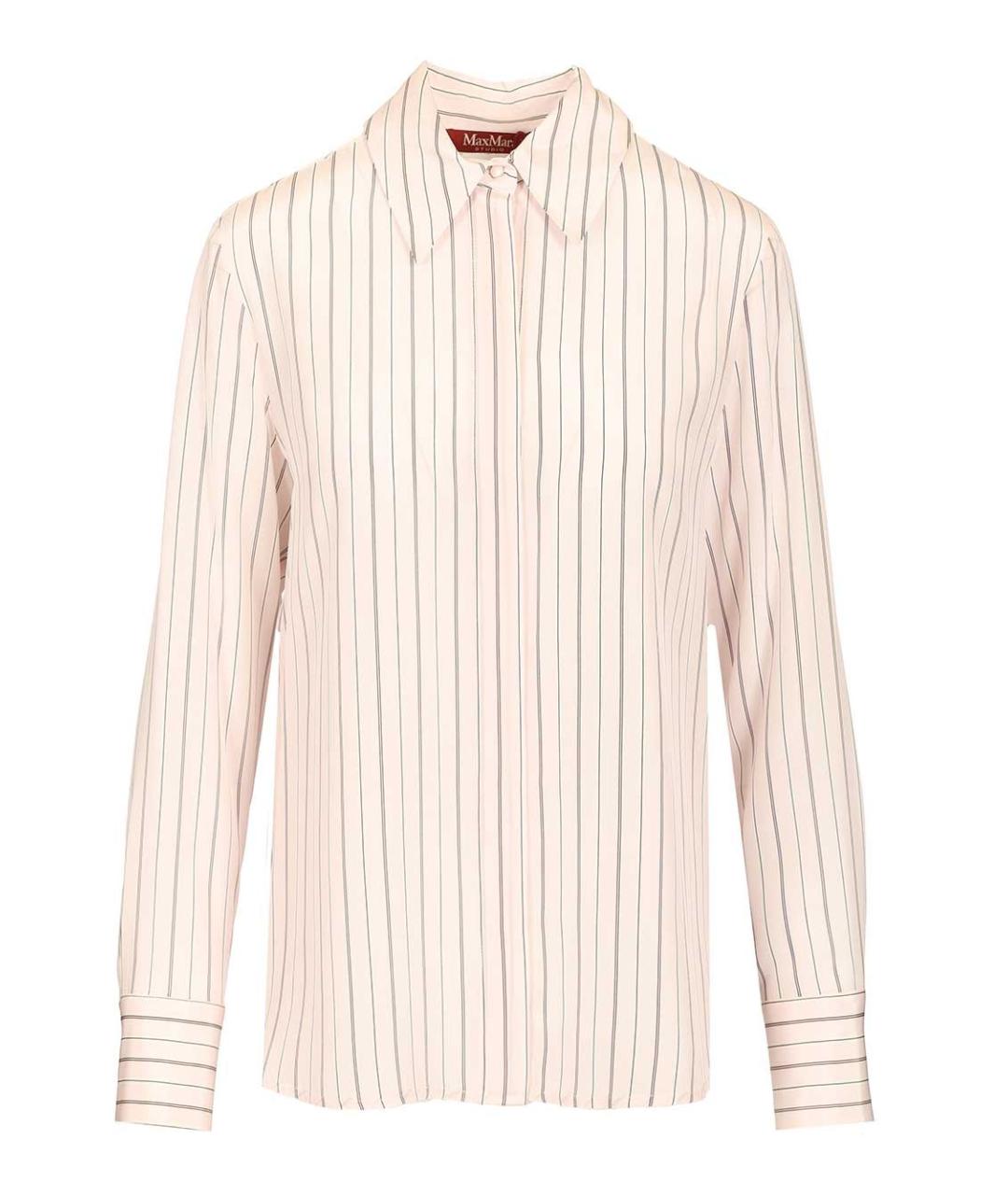 MAX MARA STUDIO Розовая шелковая рубашка, фото 1