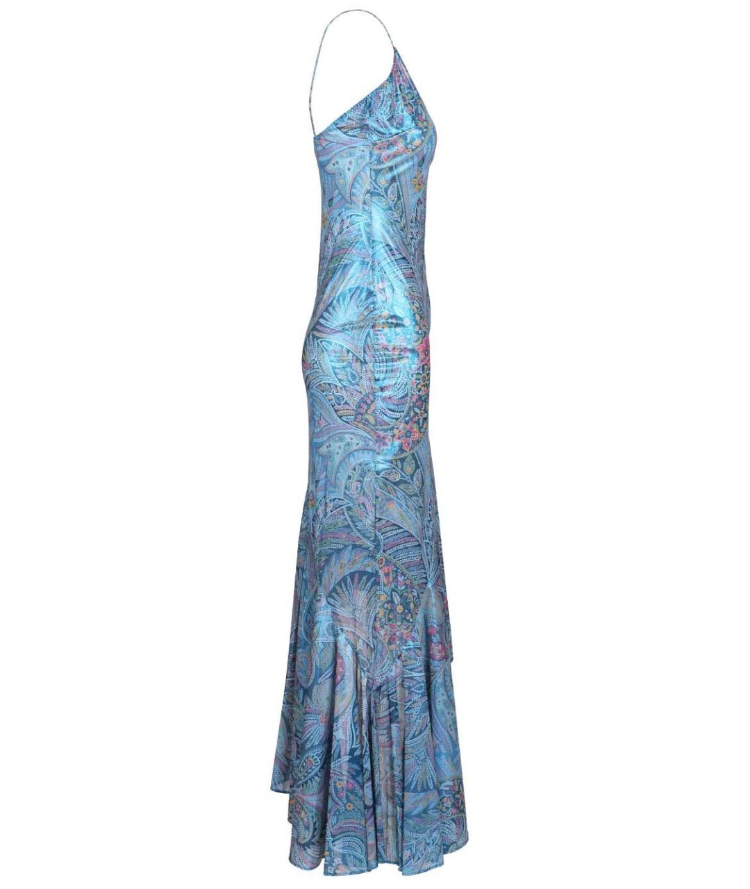 ETRO Синее полиамидовое повседневное платье, фото 3