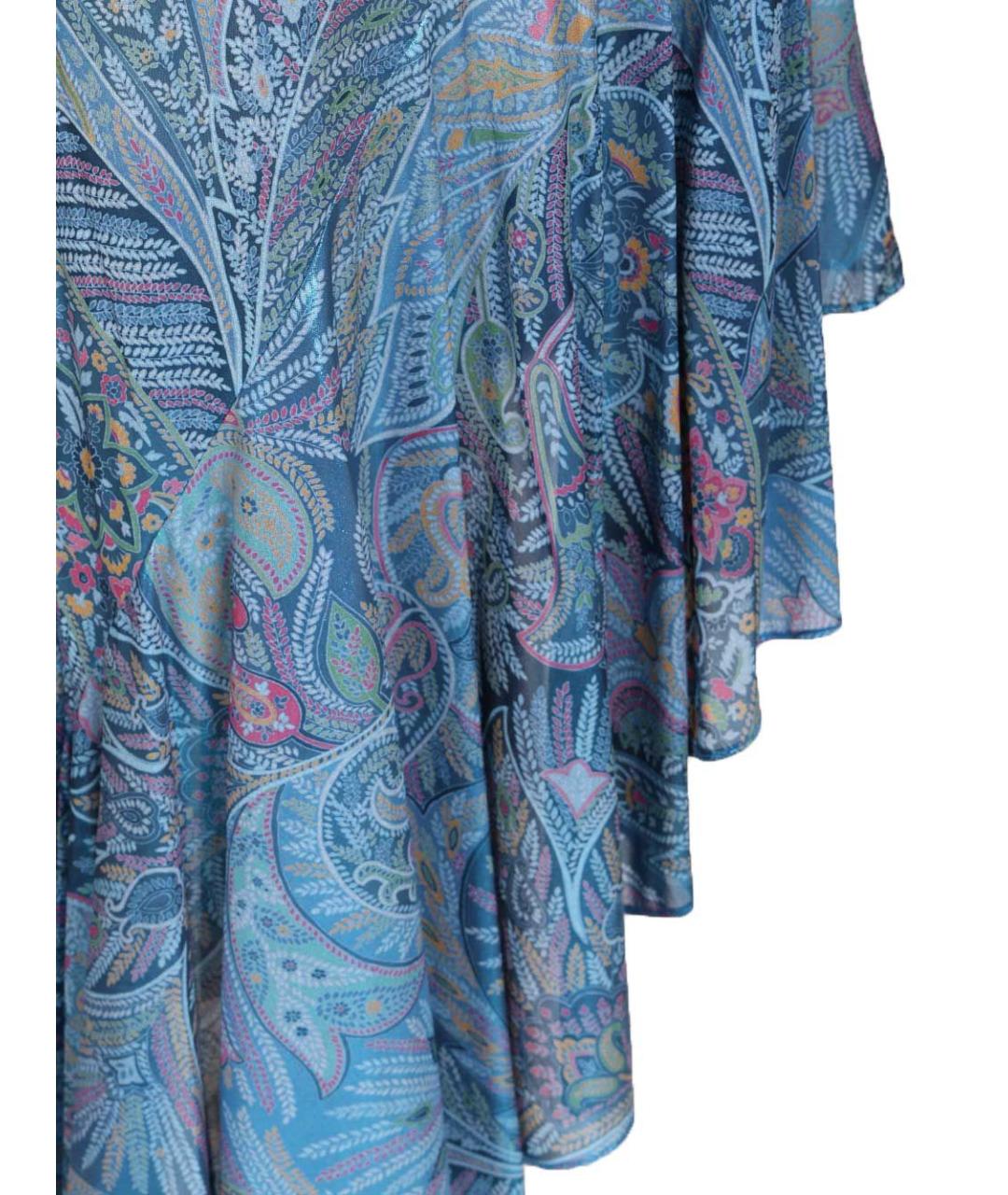 ETRO Синее полиамидовое повседневное платье, фото 7