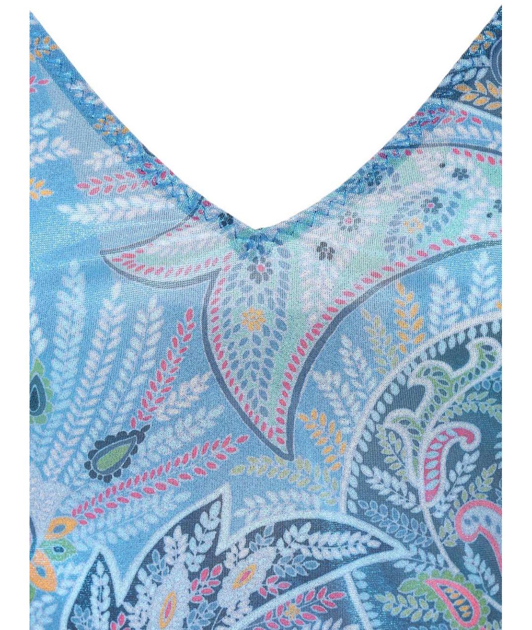 ETRO Синее полиамидовое повседневное платье, фото 5