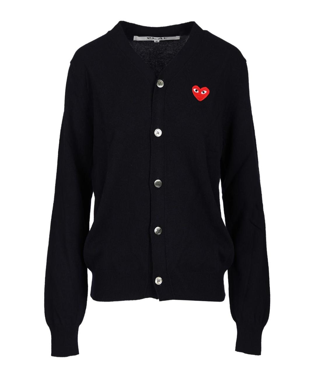 COMME DES GARÇONS PLAY Темно-синий шерстяной кардиган, фото 1