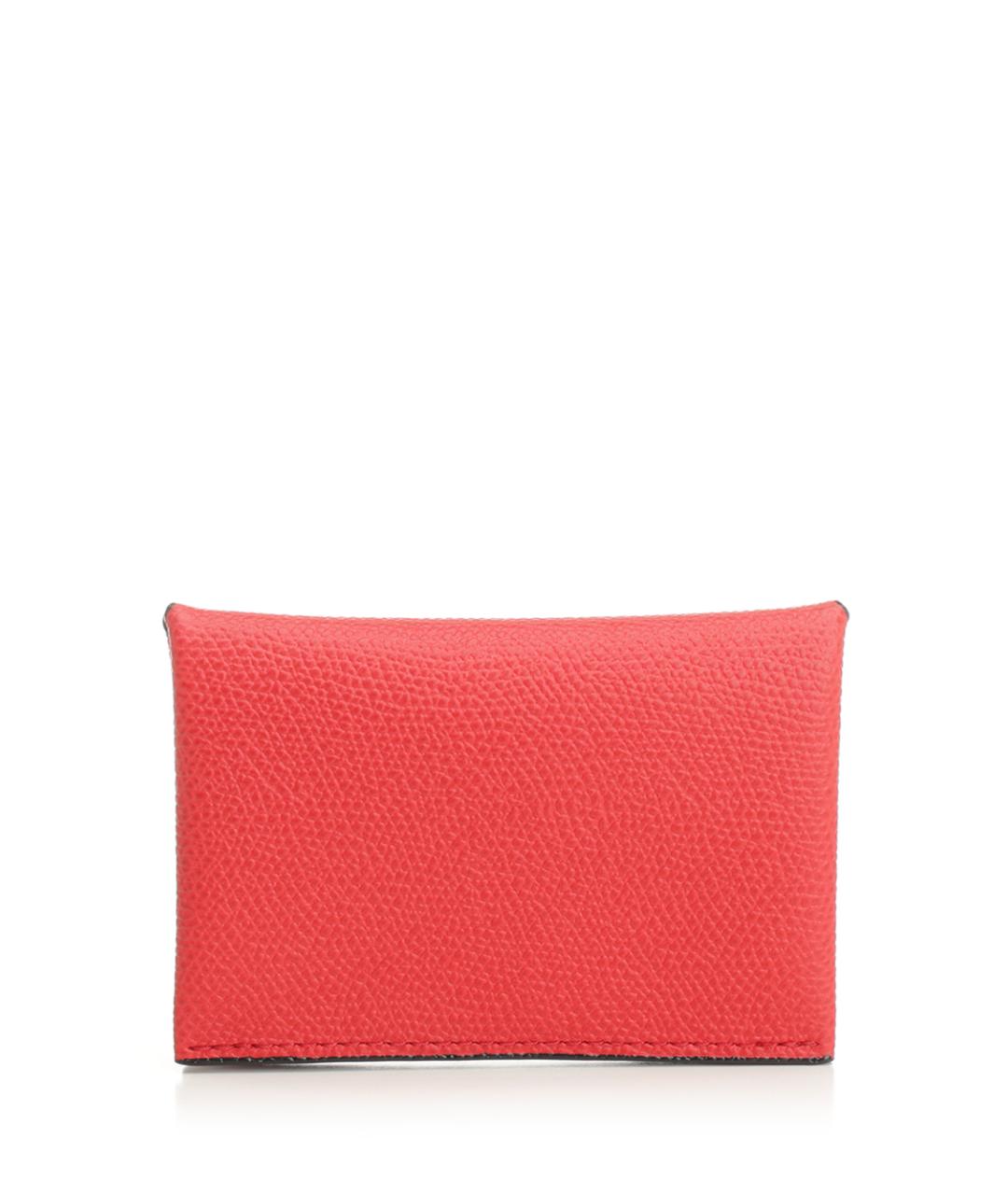 VALEXTRA Красный кожаный кардхолдер, фото 3