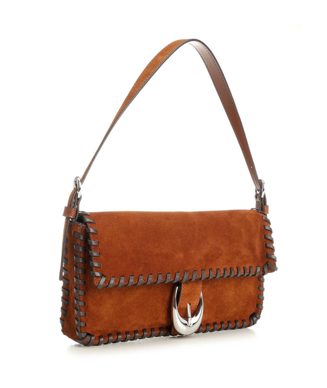 STAUD Коричневая замшевая сумка через плечо, фото 2