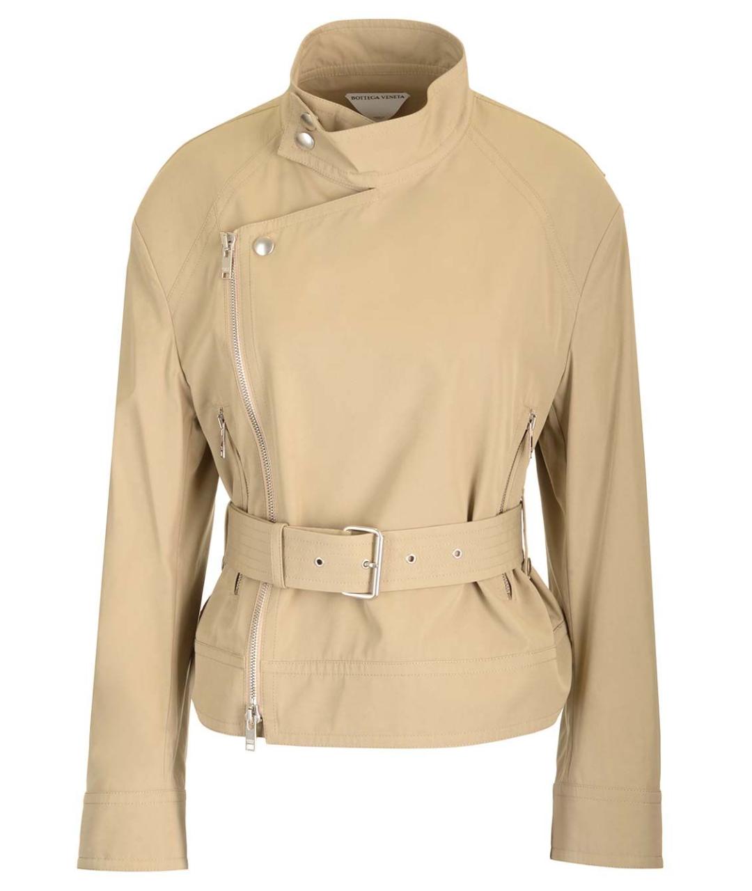 BOTTEGA VENETA Бежевая вискозная куртка, фото 1