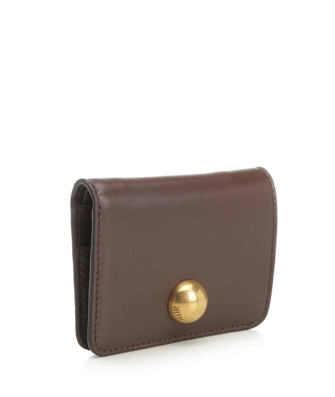 Ami Paris Коричневый кожаный кошелек, фото 2