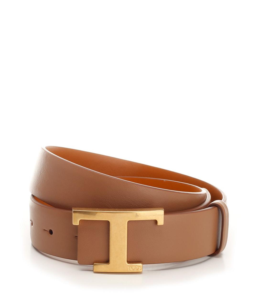 TOD'S Коричневый кожаный ремень, фото 1