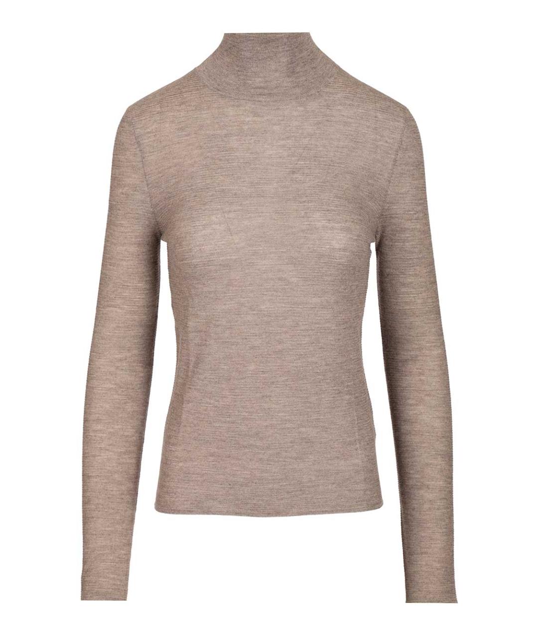 LISA YANG Коричневая кашемировая водолазка, фото 1