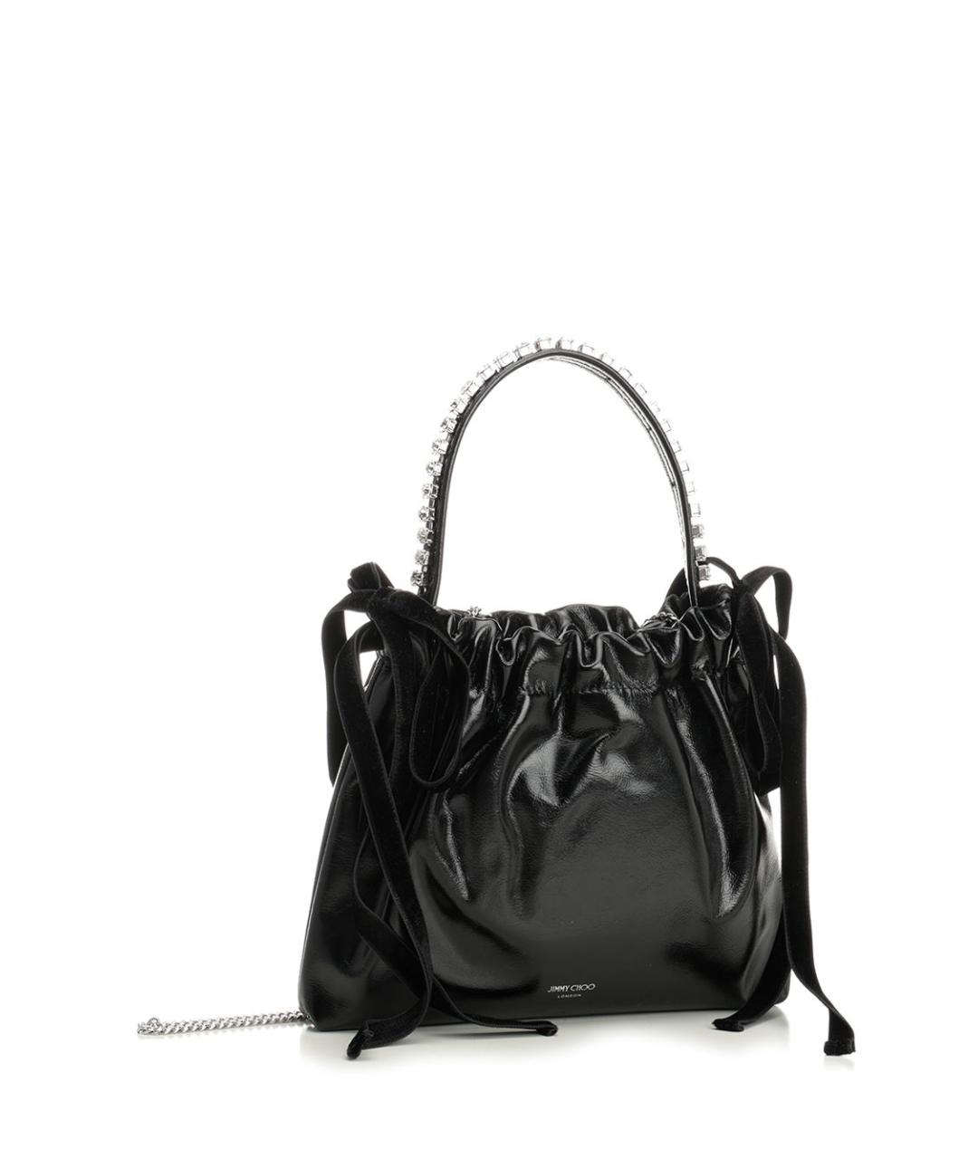 JIMMY CHOO Черная кожаная сумка с короткими ручками, фото 2