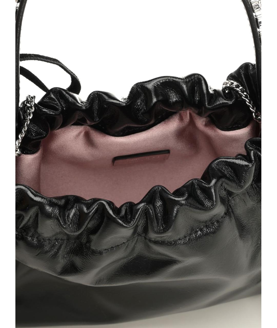 JIMMY CHOO Черная кожаная сумка с короткими ручками, фото 4