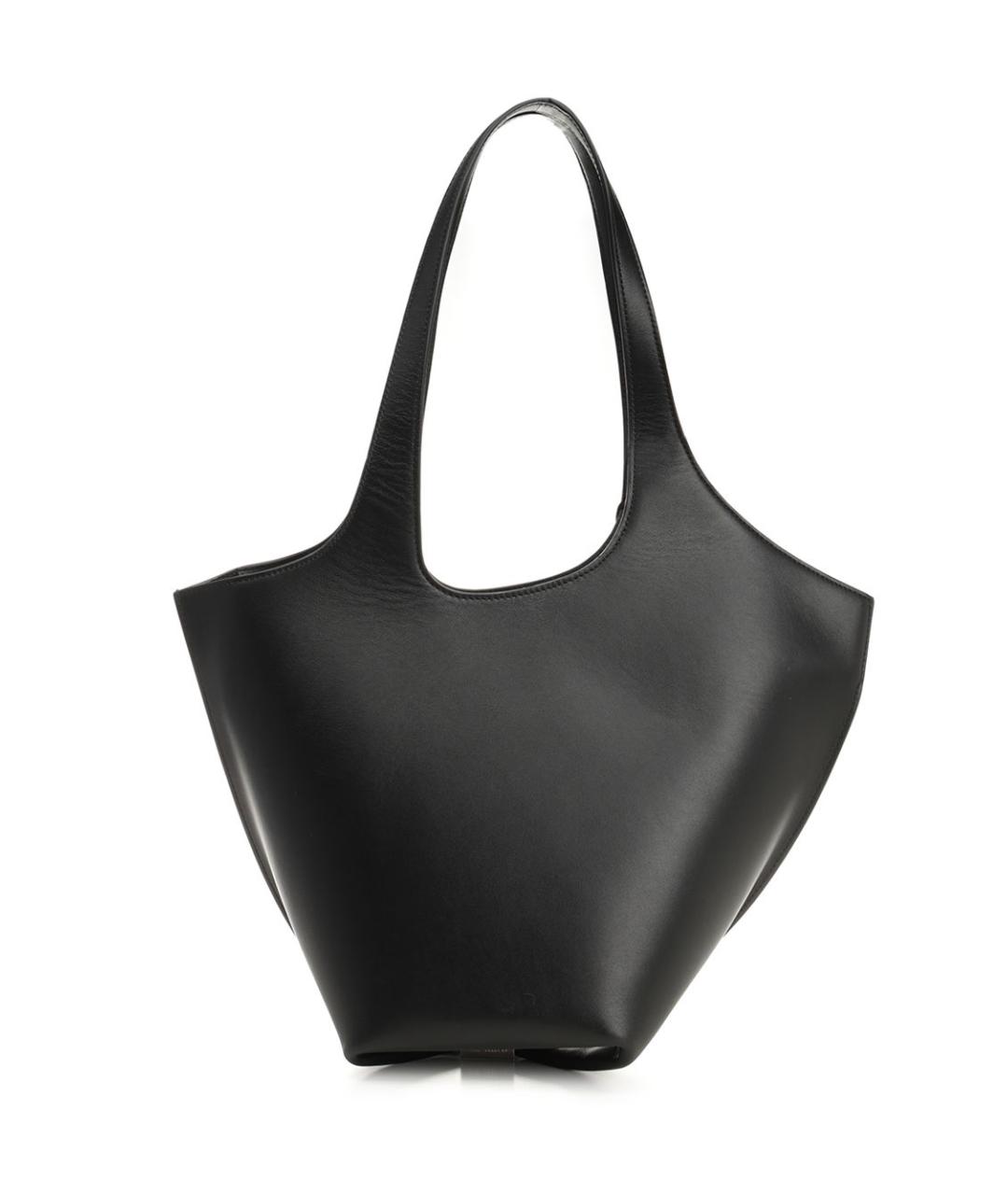 THE ATTICO Черная кожаная сумка тоут, фото 3